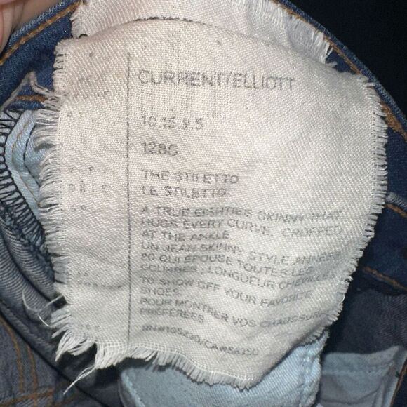 Current Elliot 25 The Stiletto designer luxe distressed jeans - Picture 4 of 5
